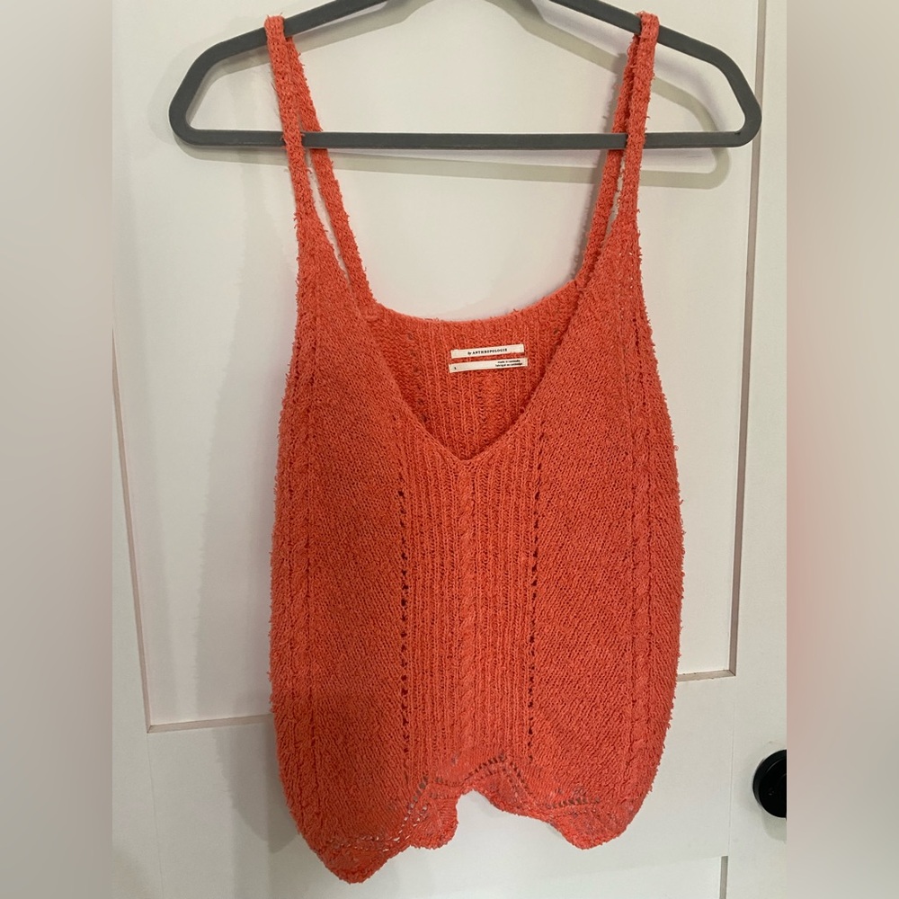 Anthropologie Coral Knit Top